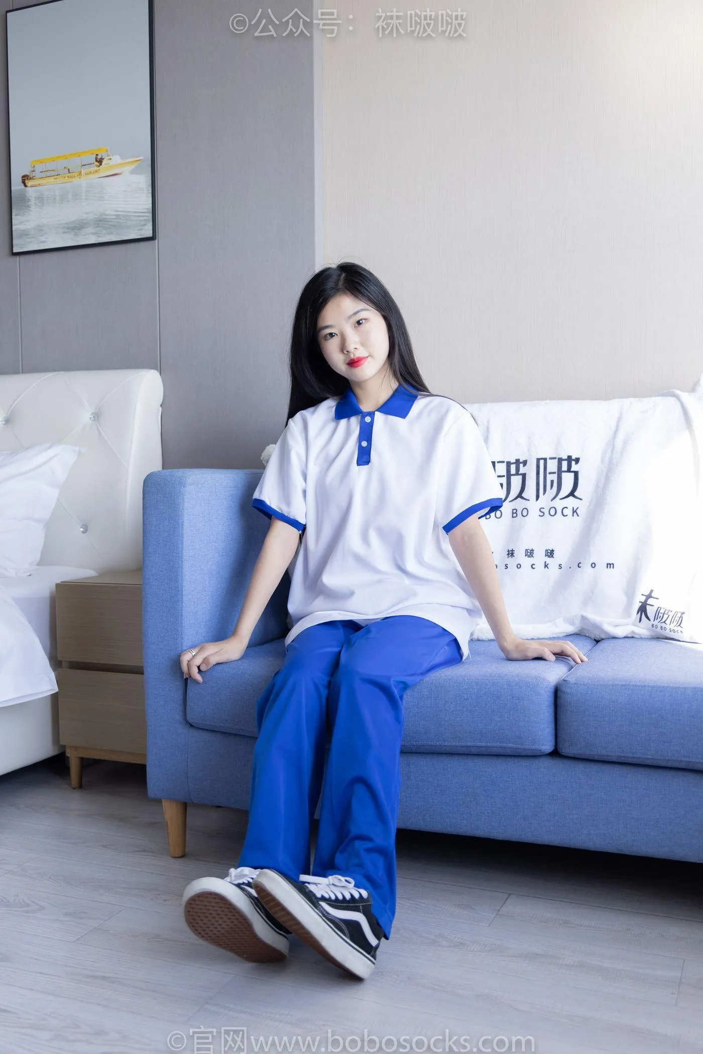 [BoBoSocks袜啵啵]NO.039 小奶熊-校服、vans帆布鞋、短白棉袜、裸足 [154P]插图5